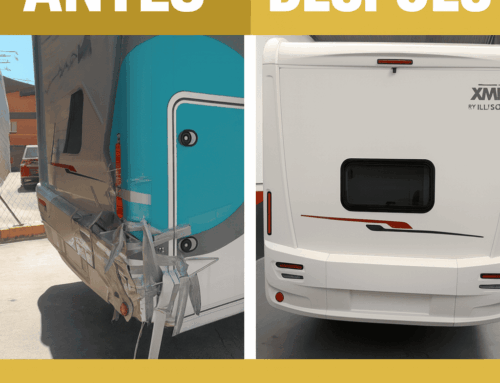 Vídeo reparación paragolpes y garage de autocaravana Ilusion 760
